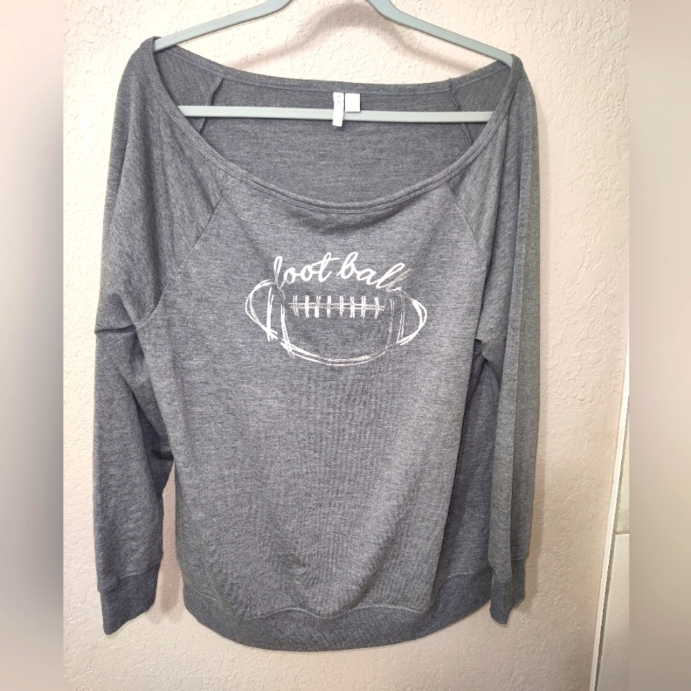 CATOs Gray Long Sleeve Shirt Size L with Football Graphic Picture